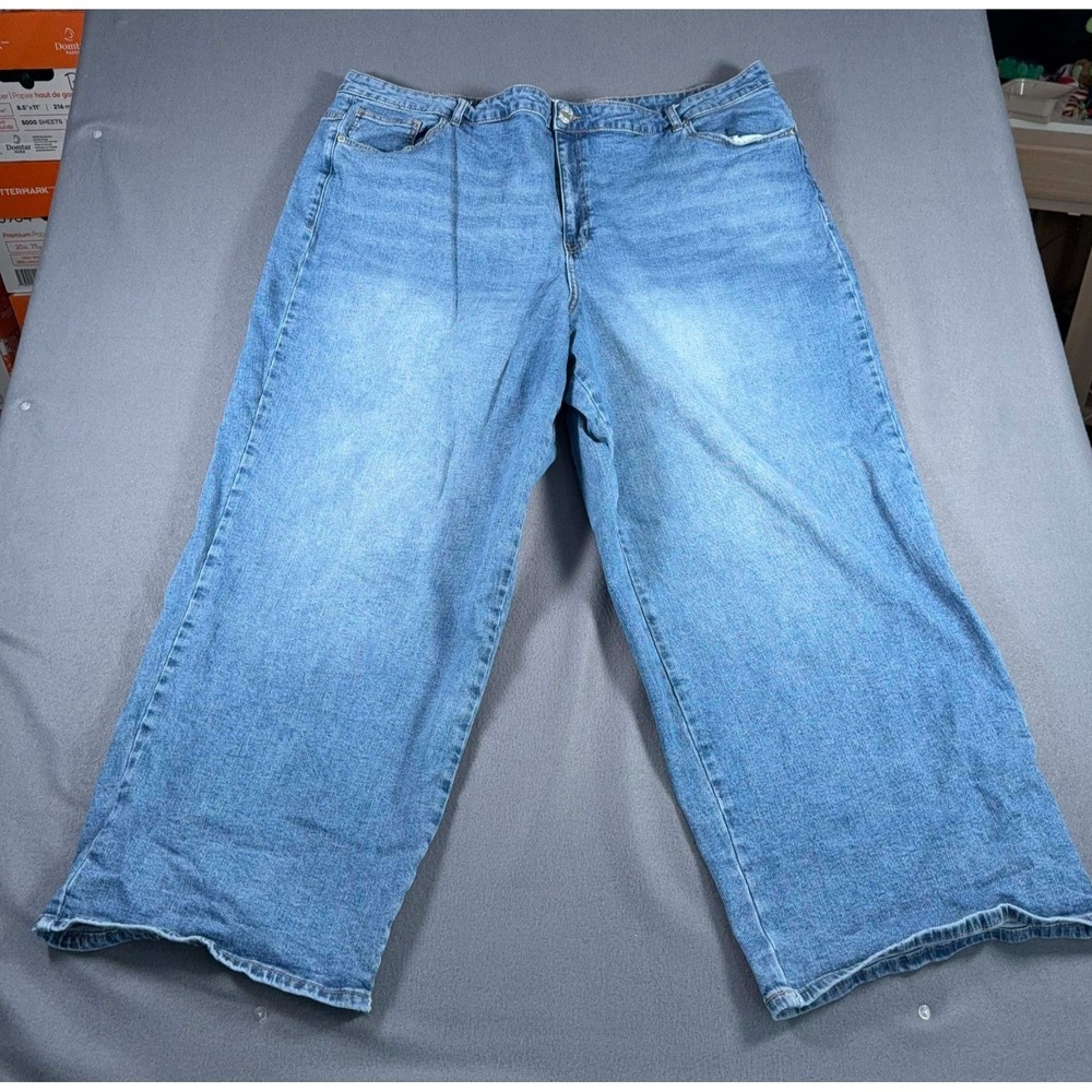 ELOQUII Elements Women's High-Rise Wide Leg Jeans Size 26 Good Condition!